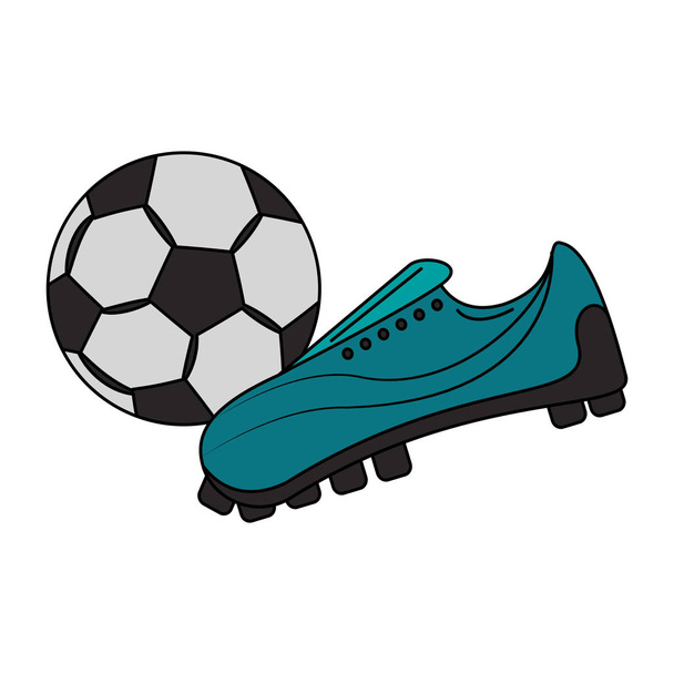 voetbal voetbal sport spel cartoon - Vector, afbeelding