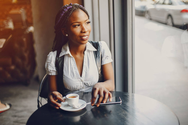 girl in a cafe - Fotografie, Obrázek