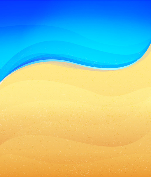 zand en zee - Vector, afbeelding