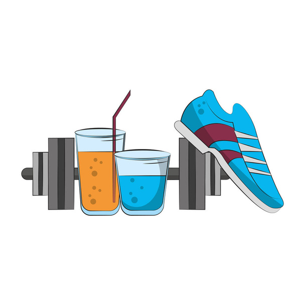 fitness sport heatlhy stile di vita cartone animato
 - Vettoriali, immagini