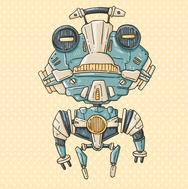 Funny robot - Vector, Image