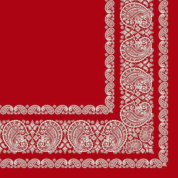 Bufanda ornamento diseño usando hermoso paisley
, - Vector, Imagen