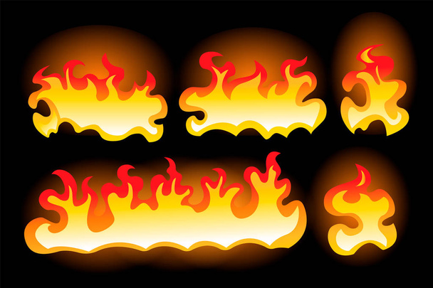 Red and orange fire flame.  - Vector, Image