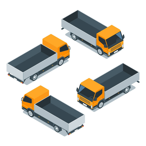 Isometric cargo truck 03 - Vector, Image