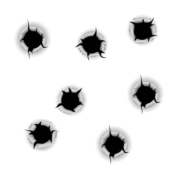 Agujeros de bala aislados
 - Vector, Imagen