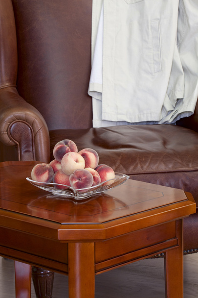 Peaches on the coffee table - Photo, Image