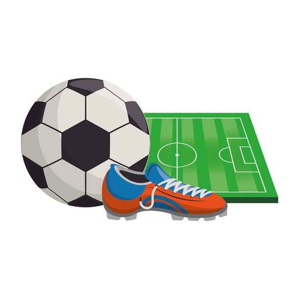 Ποδόσφαιρο Ποδόσφαιρο αθλητική ιδέα παιχνίδι - Διάνυσμα, εικόνα