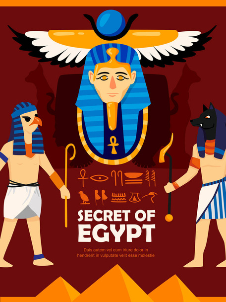 Póster Secretos de Egipto
 - Vector, imagen