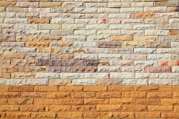 Pattern of colorful Modern Brick Wall texture - 写真・画像