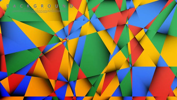 Vector de fondo de un triángulo con una combinación de rojo amarillo y verde. Estilo de ilustración geométrica con gradientes y transparencia
. - Vector, Imagen