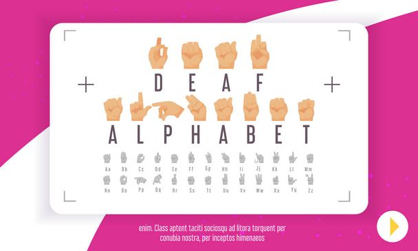  Deaf Alphabet Poster - Vector, Image