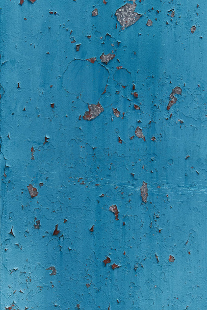 Rusty geschilderd metalen oppervlak op muur achtergrond. Patroon van roest - Foto, afbeelding