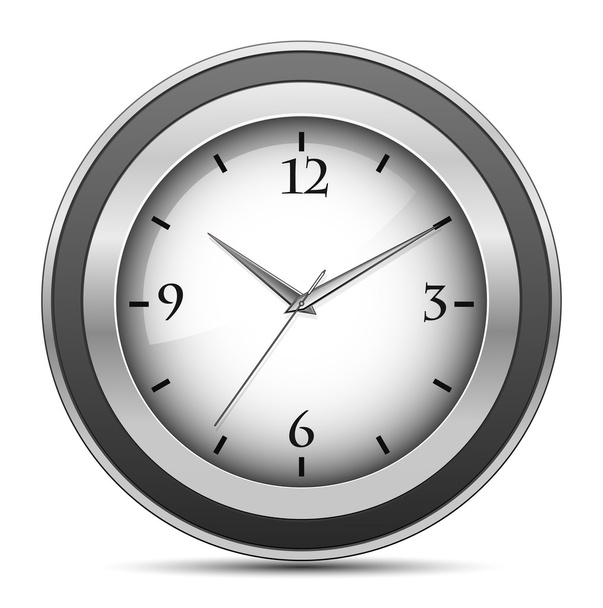Reloj de oficina Chrome
 - Vector, imagen