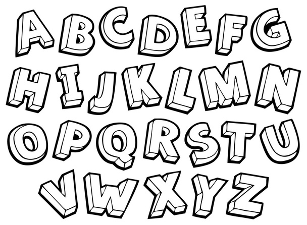 Image with alphabet theme 4 - Vector, afbeelding