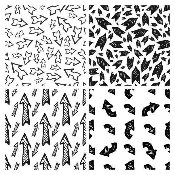 varrat nélküli mintát kézzel rajzolt nyilak - Vektor, kép