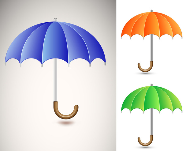 Vector illustration of umbrellas in different color - Vector, Image