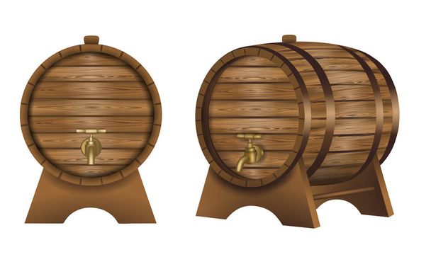 barils de vin en bois illustration
  - Vecteur, image