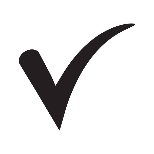 Icono de marca negra. símbolo de la garrapata, icono de la garrapata vector ilustración. - Vector, Imagen