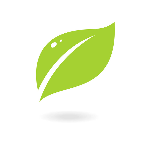 Zelený abstraktní listová ikona. Prvky pro ekoa bio loga. Vektorový symbol izolovaný na bílém pozadí. - Vektor, obrázek