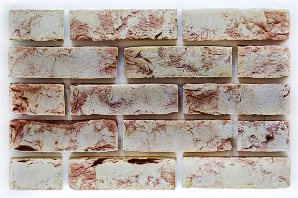Brick wall texture. Old brick wall. White Red Retro Wallpaper. Background of a brick wall. Red brown brick wall background - Foto, Imagen