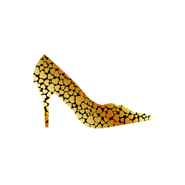 sapato dourado
 - Vetor, Imagem