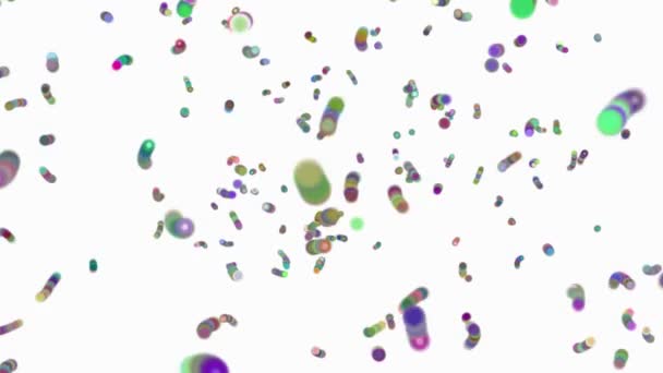 bakterie virus nebo kmenové buňky pohyblivé animace prostorové vykreslování - Záběry, video