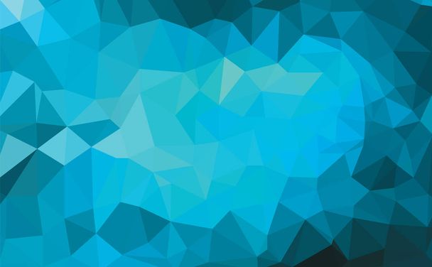 Abstracte laag poly achtergrond van driehoekjes in blauwe kleuren - Vector, afbeelding