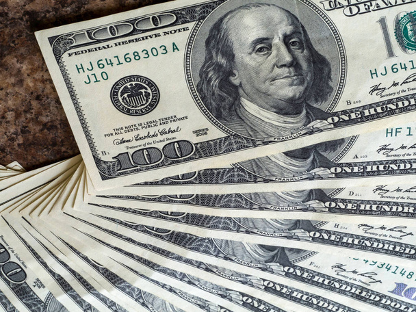 Heap of one hundred dollar bills - Photo, Image