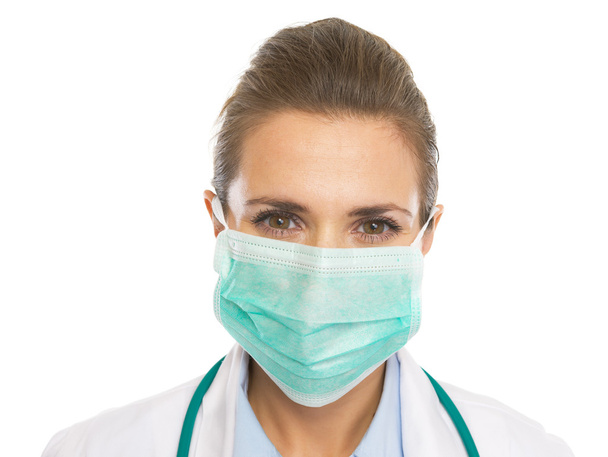 Portrait of doctor woman in mask - Foto, imagen