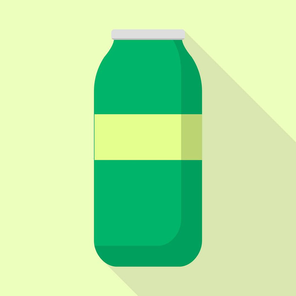 Can bottle icon, flat style - ベクター画像