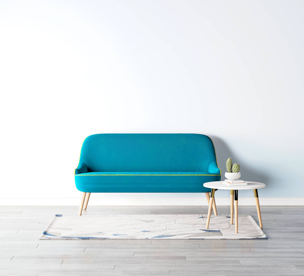 3d renderizar sofá y mesa de café
 - Foto, Imagen