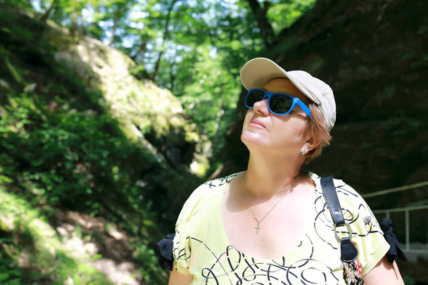 Portrait of senior woman in Dantovo Gorge - Foto, immagini