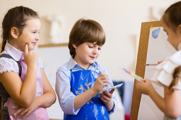 Children drawing and painting - Fotó, kép