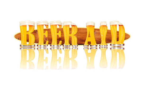 Bière ALPHABET lettres BEER AID
 - Photo, image