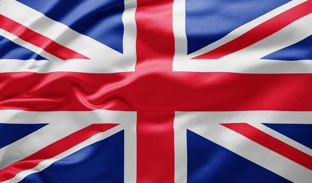 κουνώντας την εθνική σημαία της Μεγάλης Βρετανίας - Φωτογραφία, εικόνα