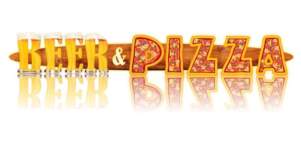 BEER ALPHABET kirjaimet BEER ja PIZZA
 - Valokuva, kuva