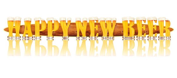 Bière ALPHABET lettres HAPPY NEW BEER
 - Photo, image