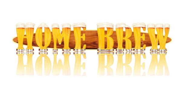 bier alfabet letters home brew - Foto, afbeelding