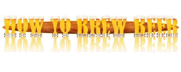 μπύρα αλφάβητο επιστολές πώς να παρασκευάσει μπύρα - Φωτογραφία, εικόνα