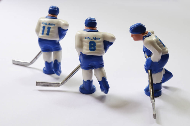 Giocattolo di plastica giocatori di hockey della squadra nazionale di Finlandia
 - Foto, immagini