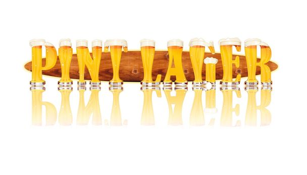 bier alfabet letters pint lager - Foto, afbeelding
