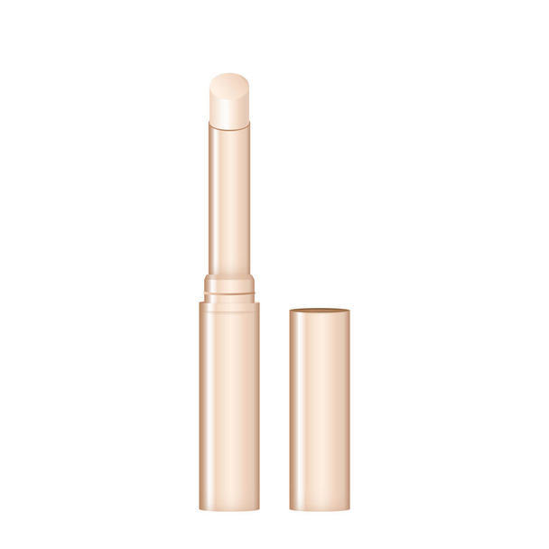 Fashion cosmetic lipstick concealer   illustration mockup on whi - Vector, Image
