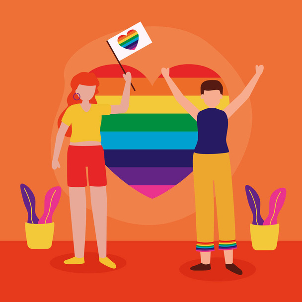 a furcsa közösségi LGBTQ tervezés - Vektor, kép