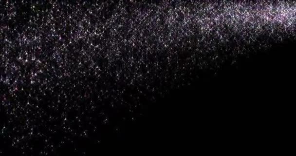 Zářivé stříbrné třpyty částic abstraktní záběr - Záběry, video
