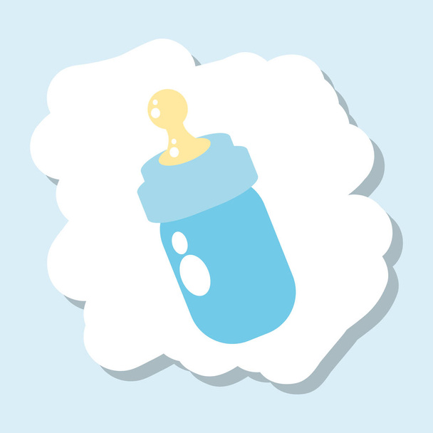 roztomilá láhev mléko malá samostatná ikona - Vektor, obrázek