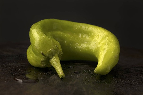 Close up of wet hatch chili pepper. - Photo, Image