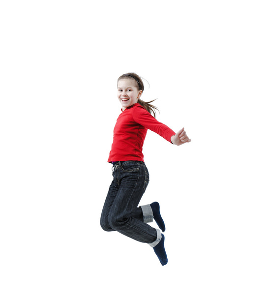 Happy baby girl jumping - Fotografie, Obrázek