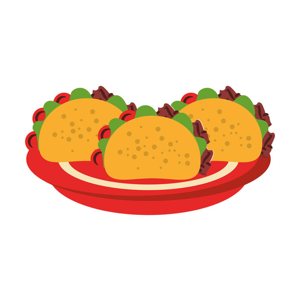 cultura mexicana y alimentos dibujos animados
 - Vector, imagen