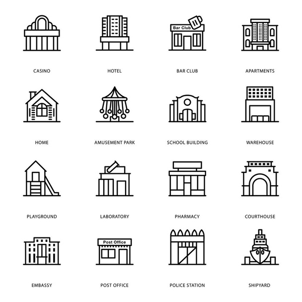 Jetons un coup d'œil à un pack de vecteurs de ligne architectures de bâtiments où vous pouvez trouver des icônes visuelles captivantes et modifiables. Garb et télécharger
!  - Vecteur, image