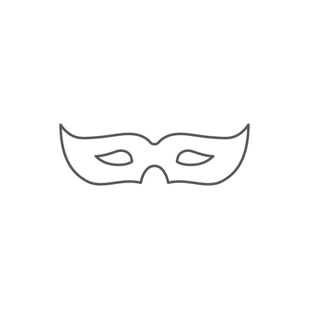 Znak znaku karnevalu masky izolovaný na bílém pozadí - Vektor, obrázek